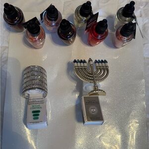Wallflower Silver Menorah with Rhinestone Sleeve and Scent Oils